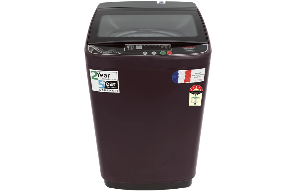 Thomson 8.5 kg Fully Automatic Top Load Washing Machine Black, Maroon  (TTL8500R)